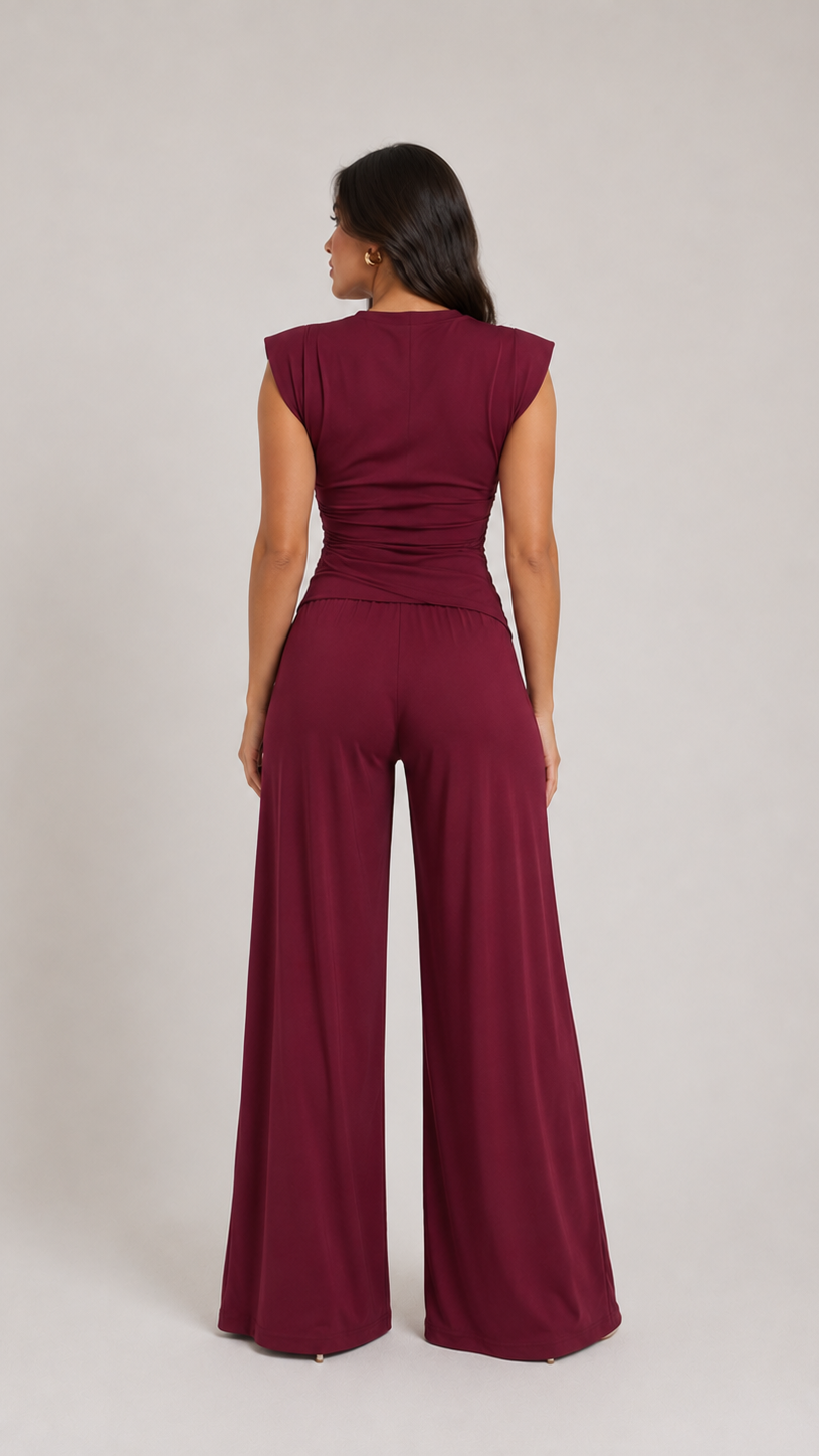 Conjunto Isabella Bordeaux Élégance
