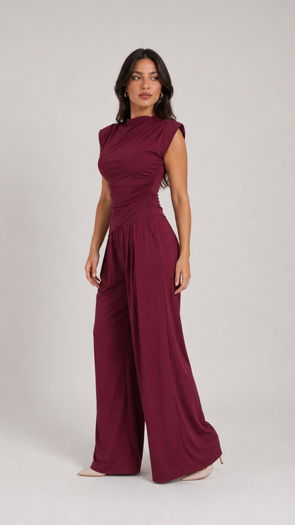 Conjunto Isabella Bordeaux Élégance